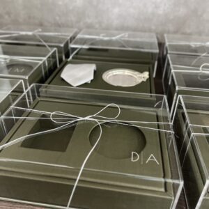 Caixa Tampa Alta Personalizada para Padrinhos/Noivos - CX TA 007