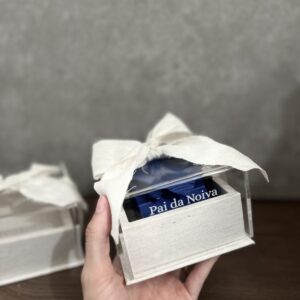 Caixa Tampa Alta Personalizada para Padrinhos/Noivos - CX TA 028