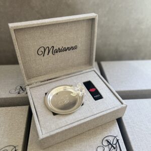 Caixa Personalizada Artesanal com Monograma e Espelho - CX TD 014