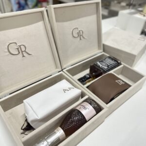 Caixa Personalizada Artesanal com Monograma Padrinhos Madrinhas- CX TD 017