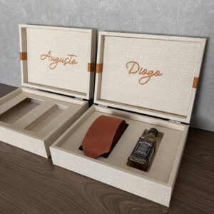 Caixa Personalizada Artesanal para Padrinhos/Noivos - CX TD 041
