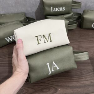 Necessaire Box Personalizada com Iniciais Bordadas TAMANHO G - NCBOX G 01