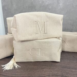Necessaire Box Personalizada com Iniciais Bordadas TAMANHO G - NCBOX G 03