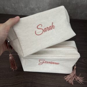 Necessaire Box Personalizada com Iniciais Bordadas TAMANHO G - NCBOX G 07